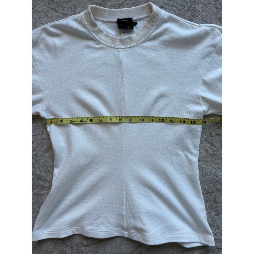 Proenza Schouler White Thick Cotton T-Shirt Women’s Small - Picture 6 of 8